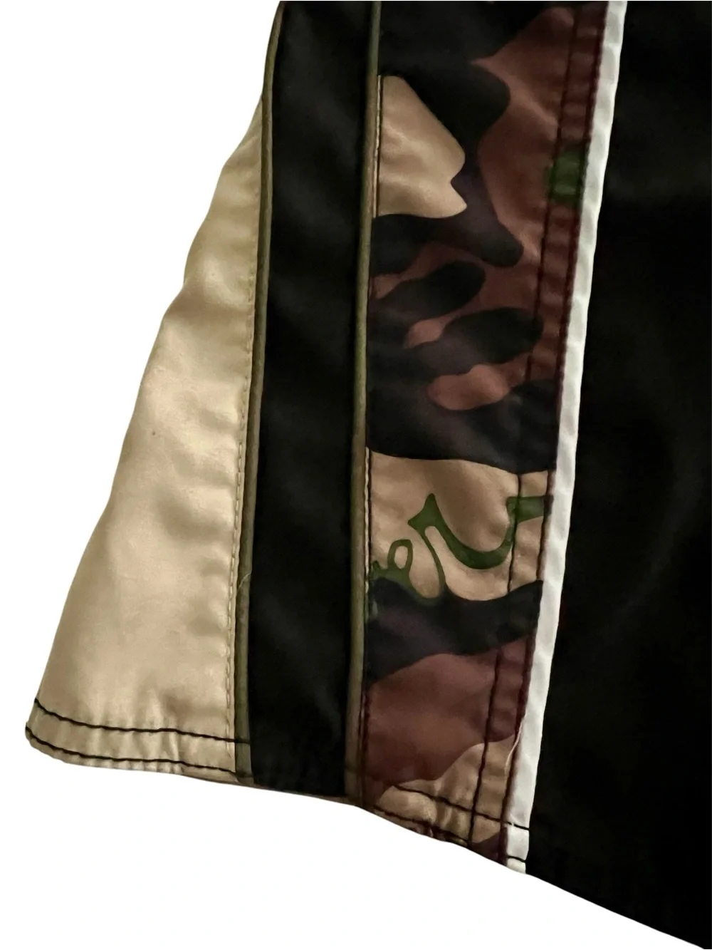 Quiksilver Black Board Shorts with Camo Side Panels